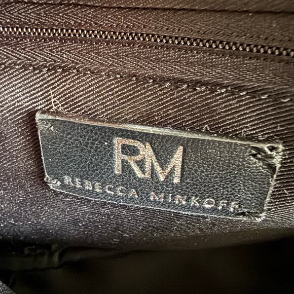 NWT REBECCA MINKOFF Quilted Studded Crossbody Black‎ Silver Hardware - Picture 6 of 13